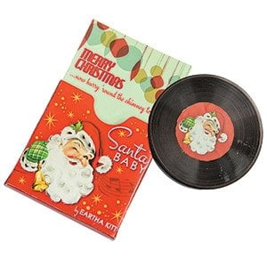 Santa Claus And Baby Jesus Mr. Christmas Santa Baby By Eartha Kitt or Here Comes Santa Claus By Gene Autry Record Musical Card Box (Santa Baby) ()