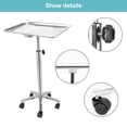 thumbnail image 6 of Konmee Mayo Stand Premium Extra Large Salon Tray Medical Tray with Wheels, Stainless Steel Tray, 6 of 9