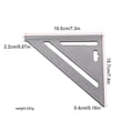 thumbnail image 2 of Measuring Ruler Artist Use Metric Protractor Measurement Tool Framing Layout Gauges Aluminum Alloy Scriber 90 Degree, 2 of 9