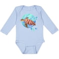 thumbnail image 3 of Inktastic Fort Lauderdale, Florida Swimming Sea Turtle with Bubbles Boys or Girls Long Sleeve Baby Bodysuit, 3 of 5
