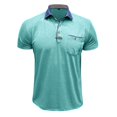 thumbnail image 4 of Sopiago Men Shirts Polo Short Sleeve T Shirts Casual Golf Polo Shirts with Pocket Mint Green,XL, 4 of 7