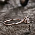 thumbnail image 5 of Diamond Moissanite Engagement Ring 11x9mm 4 Carat Oval Cut 10k Rose Gold Solitaire Ring, 5 of 6