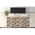 thumbnail image 2 of Geometric Computer Mouse Pad, Repeated Horizontal and Vertical Rectangle Shapes in Pastel Colors, Rectangle Non-Slip Rubber Mousepad X-Large, 35" x 15", Grey Peach Pale Coffee, by Ambesonne, 2 of 2