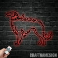thumbnail image 2 of Craftnamesign Personalized Borzoi Dog Metal Wall Art Led Light, Borzoi Dog Metal Sign, 2 of 5