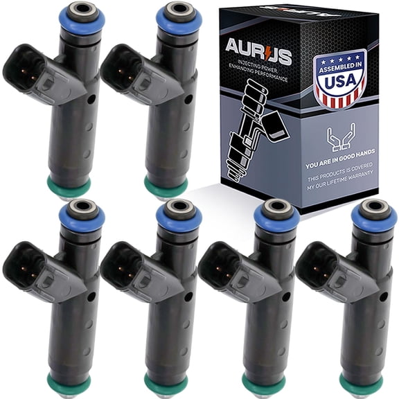 AURUS OEM 6pc Fuel Injectors XF2E-C4B Compatible With 2002 2003 2004 Ford Mustang V6, for 1998 1999 2000 2001 2002 2003 Ford Truck Windstar for Ford V6 3.8L Essex motor 822-11163 FJ332 (Set of 6)