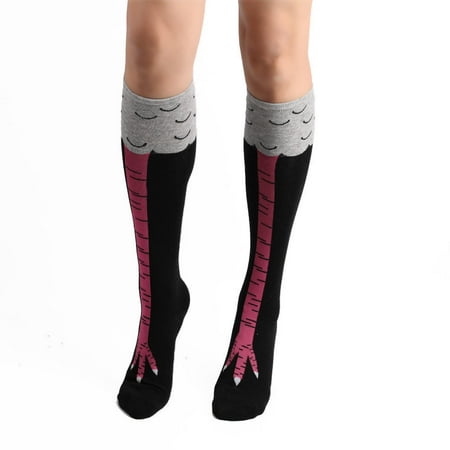 

PXIWS High Chicken Legs Sock Christmas Sock 3D Cartoon Animal Fitness Novelty Leg Knee