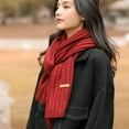 thumbnail image 6 of Naierhg Winter Scarf Women Scarf Solid Color Keep Warm Skin-friendly Woolen Yarn Knitted Winter Scarf for Outdoor Pink, 6 of 8