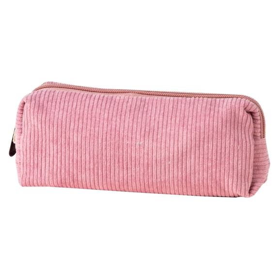 Pencil Pen Case, Corduroy Pencil Pouch, Simple Pencil Case, Striped Pencil Pouch, Pencil Bag Pen Case, Soft Corduroy Small Pencil Pouch Organizer with Zipper, Cute Pencil Case Pouch Stationery