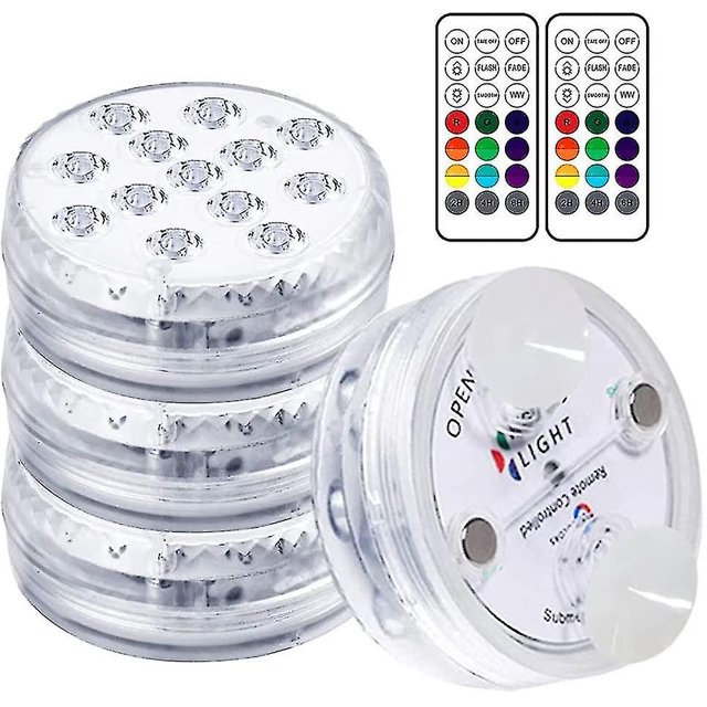 Luz Led Subacuática 7cm 13led Piscina Iluminación Con Control Remoto Rf ShuxiuWang 8390612211577