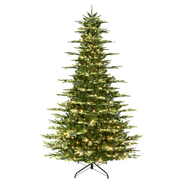 Puleo International 9 ft. Pre-Lit Aspen Fir Artificial Christmas Tree