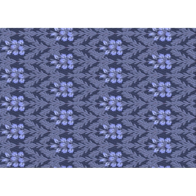 Ahgly Company Tapis Rectangulaire Lavable en Machine Intérieur Transitionnel Bleu, 7 Pieds x 10 Pieds