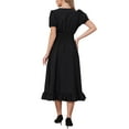 thumbnail image 3 of INSPIRE CHIC Victorian Dress for Women Renaissance Costume Smocked Waist Ruffle Midi Dress XL Black, 3 of 6