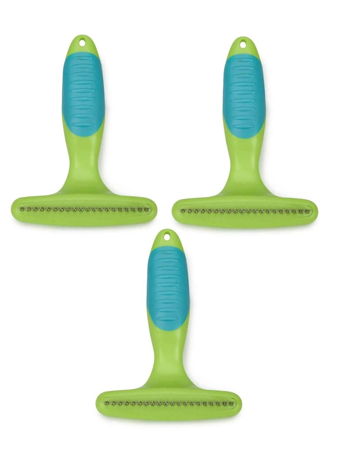 MPP Dog and Cat Undercoat Rake Bath Brush - Swivel Chrome Pins, Non Slip Grip - 1 Rake