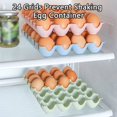 thumbnail image 4 of MesaSe Egg Storage Box Compartmental Design Stackable Anti-impact Anti-shatter 24 Grids Kitchen Fridge Egg Organizer Box Home Supply, 4 of 8