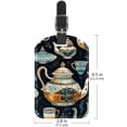 thumbnail image 6 of Square 2Pack PU Leather Vintage Teapot Cruise Luggage Tag with Privacy Cover and Name ID Tag for Travel Handbags Backpacks Luggage Tags, 6 of 6