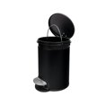thumbnail image 5 of ACENTO 0.65 Gal Round Bathroom Trash Can with Lid – Soft Close Step Pedal Waste Bin & Removable Inner Liner – Stainless Steel Garbage Can for Bathroom, Bedroom, Dorm, Office – Matte Black, 5 of 9