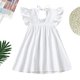 thumbnail image 4 of Vestido Goodplayer con volantes, algodón y lino, blanco, 5 años, 4 of 7