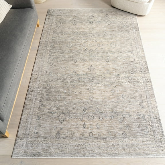 nuLOOM Ginebra Medallion Fringe Area Rug, 4' x 6', Ginebra Beige