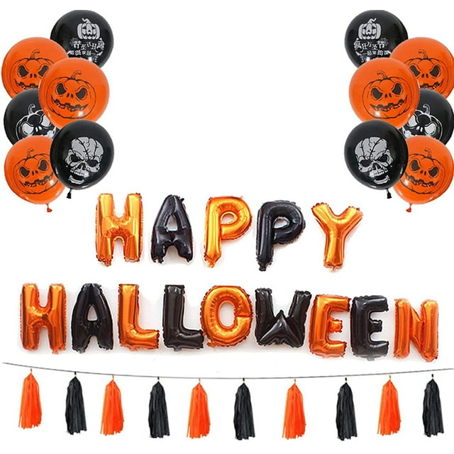 Halloween Party Decorations, Happy Halloween Party Decorations Balloons Set For Party Including HAPPY HALLOWEEN Balloons Confetti Balloons Halloween Decorations For Kids Home Supplies rational