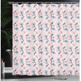 thumbnail image 4 of Ambesonne Floral Shower Curtain, Flowers on a Blush Backdrop, 69"Wx75"L, Blush Blue Grey, 4 of 5