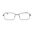 thumbnail image 2 of Classic Metal Rim and Arm Narrow Rectangle Reading Glasses Gunmetal +2.0, 2 of 4