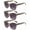 3 Pairs of White, variant on 3 Pairs of Square Bifocal Oversized Reading Glasses 3.5 for Men Fishing, Plastic Spring Hinge Temple Readers, Classic Presbyopic Sunglasses +3.50