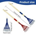 thumbnail image 3 of 2-Piece Garden Tool Set, Rake & Leaf Collector, 9-Tine, Wooden Handle, for Kids & Household Use, 3 of 6