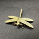 thumbnail image 3 of Alas de libélula de latón extraíbles Ceremonia del té Pequeños adornos microtallados Revestimiento de cobre macizo Pulpa Tallas de cobre antiguas Mascota de té antigua, 3 of 5