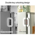 thumbnail image 4 of Refrigerator Lock Self Adhesive No Drilling Required Strong Stickiness Smooth Edge Wide Application Anti-pinch Reusable Cabinet Refrigerator Lock Baby-Proofing Products Kitchen Supplies-Grey, 4 of 8