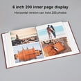 thumbnail image 4 of Linyer 6 Inch DIY Photo Album 200 Pockets Interleaf Type Collector Commemorative Organizer Family Memory Book Birthday Wedding Baby Red, 4 of 8