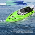 thumbnail image 2 of Barco de control remoto 2.4 G botes de carreras eléctricas Durable lancha rápida de baja resistencia Modelo de simulación para niños Verdes adultos Inevent FN003497-01, 2 of 6