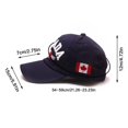thumbnail image 3 of Canada Baseball Cap Maple Leaf Embroidered Men Cap Vintage Washed Classic Adjustable Sport Outdoor Cap, 3 of 4