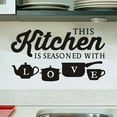 thumbnail image 3 of Inevnen This Kitchen is Seasoned with Love Wall Sticker with Coffee Tea Cups Wall Decals, 3 of 6