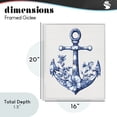 thumbnail image 3 of Toile Patterned Anchor White Framed Giclee Art, design by Lettered and Lined, 3 of 9