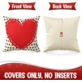 thumbnail image 5 of Valentines Day Pillow Covers 18x18 Set of 4, Heart Lock Valentines Day Decorations, Love You More Than I Can Say Throw Pillow Covers for Couch, Valentines Day Gifts for Him/Her, 5 of 6