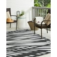 thumbnail image 3 of Unique Loom Outdoor Modern Collection Area Rug - Greyscale (10' Square Black and White), 3 of 10