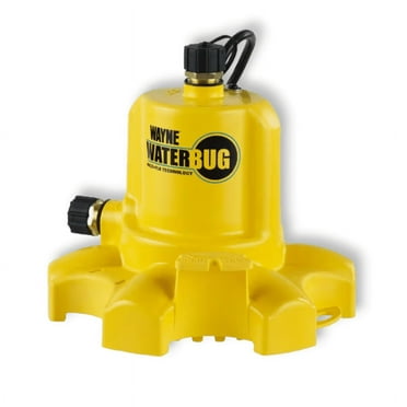 Wayne1/6 HP WaterBUG Submersible Utility Pump with Multi-Flo Technology, Yellow