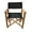 Black, variant on Classic Wooden Folding Director's Chair, 18-Inch Foldable Indoor/Outdoor Seat, Collapsible & Portable Style, 23.5" L x 20" W x 33.5" H, Wood Frame & Arms, Heavy-Duty Black Canvas