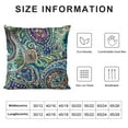 thumbnail image 5 of Teal Peacock Throw Pillow Covers Watercolor Blue Teal Vintage Turquoise Peacock Gifts Microfiber Fabric Decoration Pillowcases Home Sofa Couch Bed Decor Square, 5 of 5