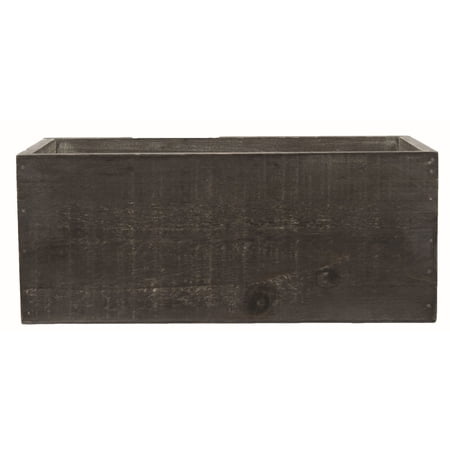 Black Washed Wooden Planter