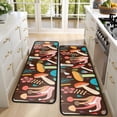 thumbnail image 4 of Kitchen Rugs Sets Of 2,Colorful Mushroom Floral Brown Pattern Anti Fatigue Kitchen Mat Rugs Non Slip Washable,Decorative Kitchen Floor Mats for Kitchen,Sink,Laundry,17"x47"+17"x47", 4 of 5
