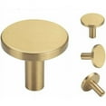 thumbnail image 1 of Juego de 4 ganchos de pared de latón cepillado, 32 mm x 35 mm, ganchos dorados para toallas para baño, percheros, perchas para toallas (redondos), 1 of 5