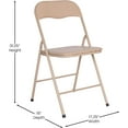 thumbnail image 6 of Favory 5-Piece Multipurpose Folding Card Table and Chairs Set for 4 Players, Padded Top Portable Square Folding Table and Chairs Set, Tan, 6 of 9