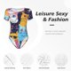 thumbnail image 4 of Fotbe Colorful Cats Pattern Art Body de Mujer con Cuello Redondo y Mangas Cortas, Sin Mangas Ajustado, Suave, Cómodo y Básico-XX-Large, 4 of 7