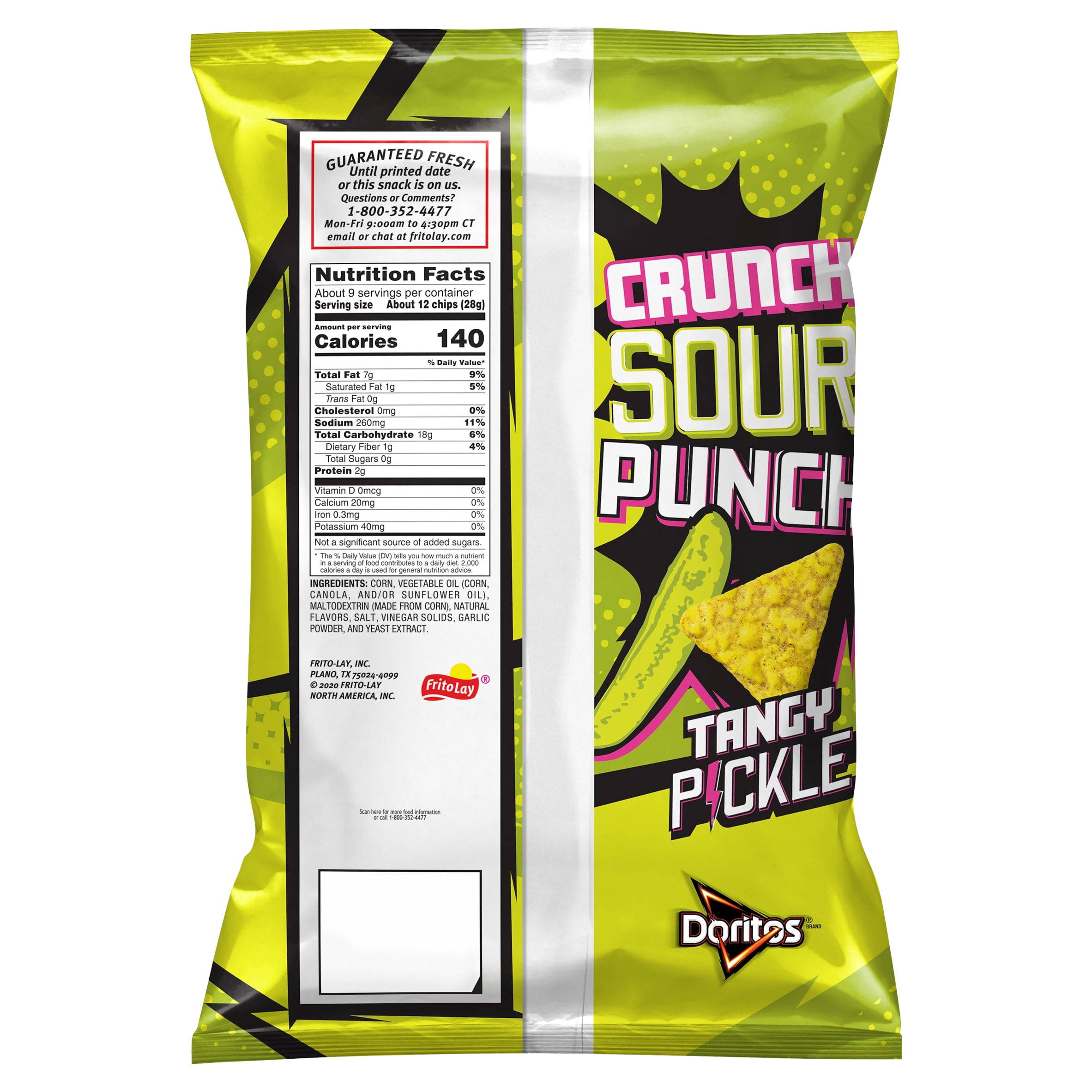 (3 pack) Doritos Tortilla Chips Tangy Pickle 9 1/4 Oz