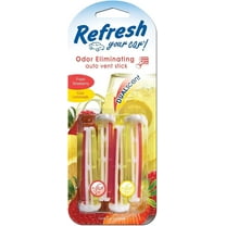 Refresh Your Car Odor Eliminating Auto Vent Stick, Strawberry / Lemonade Scent