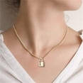 thumbnail image 4 of Turandoss Dainty 14K Gold Plated Layered Y-Necklaces Stack for Women Key And Lock Pendant Adjustable Choker Jewelry Trendy Personalized Birthday Gifts for Women Girls, 4 of 7