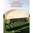 thumbnail image 3 of Portable Folding 6 Seat Soccer Bench with Storage Pockets Cup Holders Carrying Bag Sunshade Lightweight for Football Baseball Camping Outdoor Events Black, 3 of 7