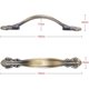 thumbnail image 4 of Juego de 10 tiradores de armario vintage en forma de arco antiguo - tiradores de puertas para muebles de 11 cm de largo (distancia entre agujeros de 64 mm) - bronce verde brillar Electrónica, 4 of 5