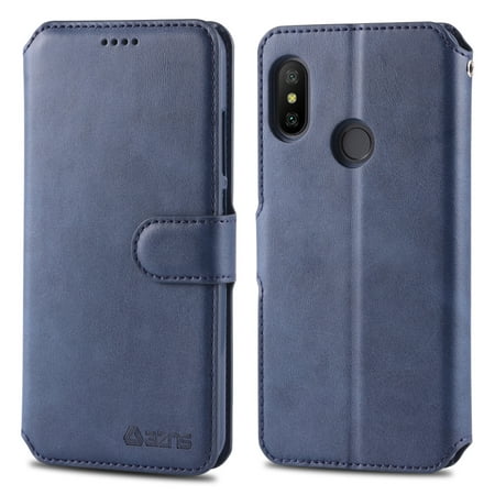 For Xiaomi Redmi Note 6 / 6 Pro AZNS Calf Texture Magnetic Horizontal Flip PU Leather Case with &